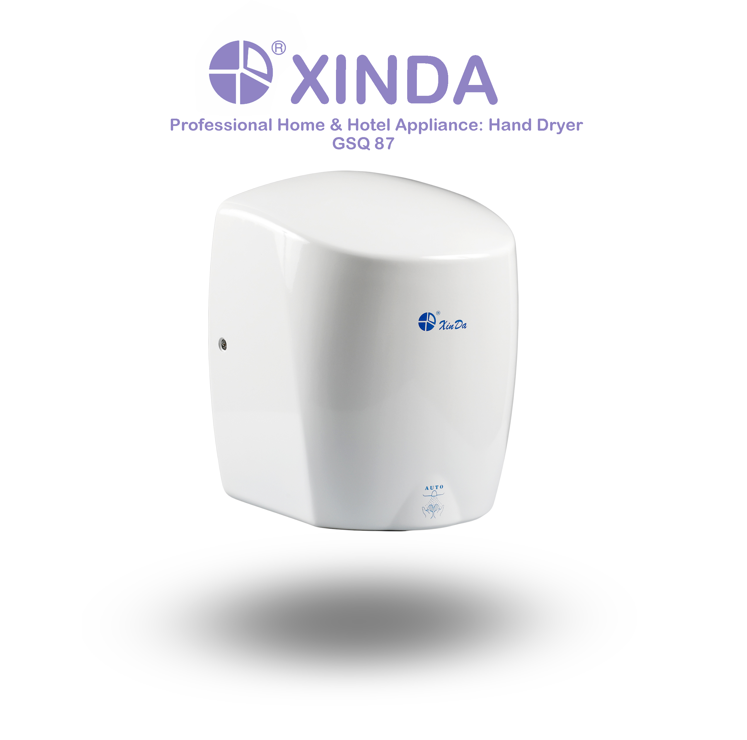 XinDa GSQ87 White Hand Dryer 304 Датчик мощности из нержавеющей стали Сушилка для рук с датчиком скорости воздуха