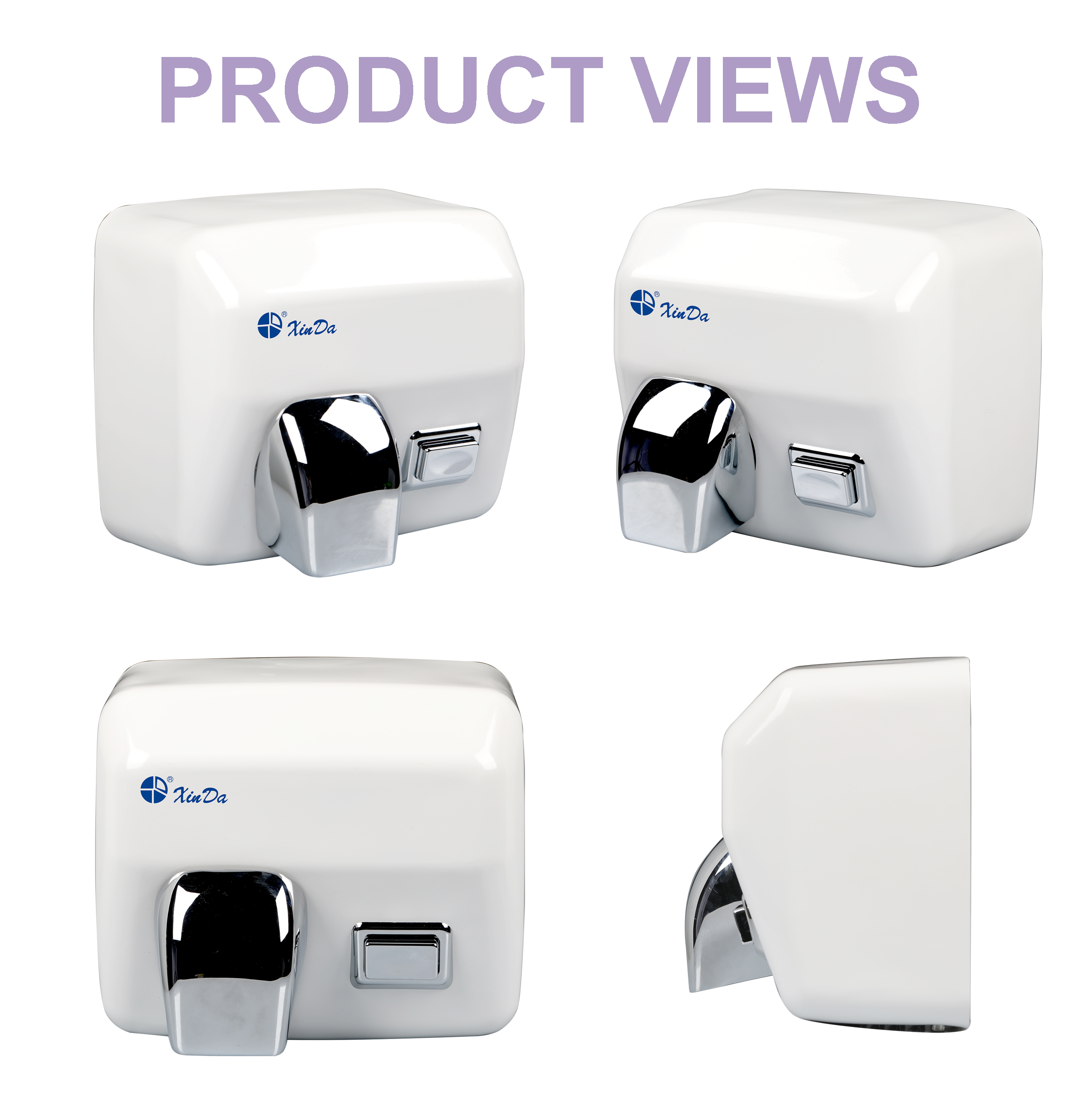 XinDa GSQ250C White Оптовая продажа высококачественных автоматических сушилок для рук с батарейным питанием