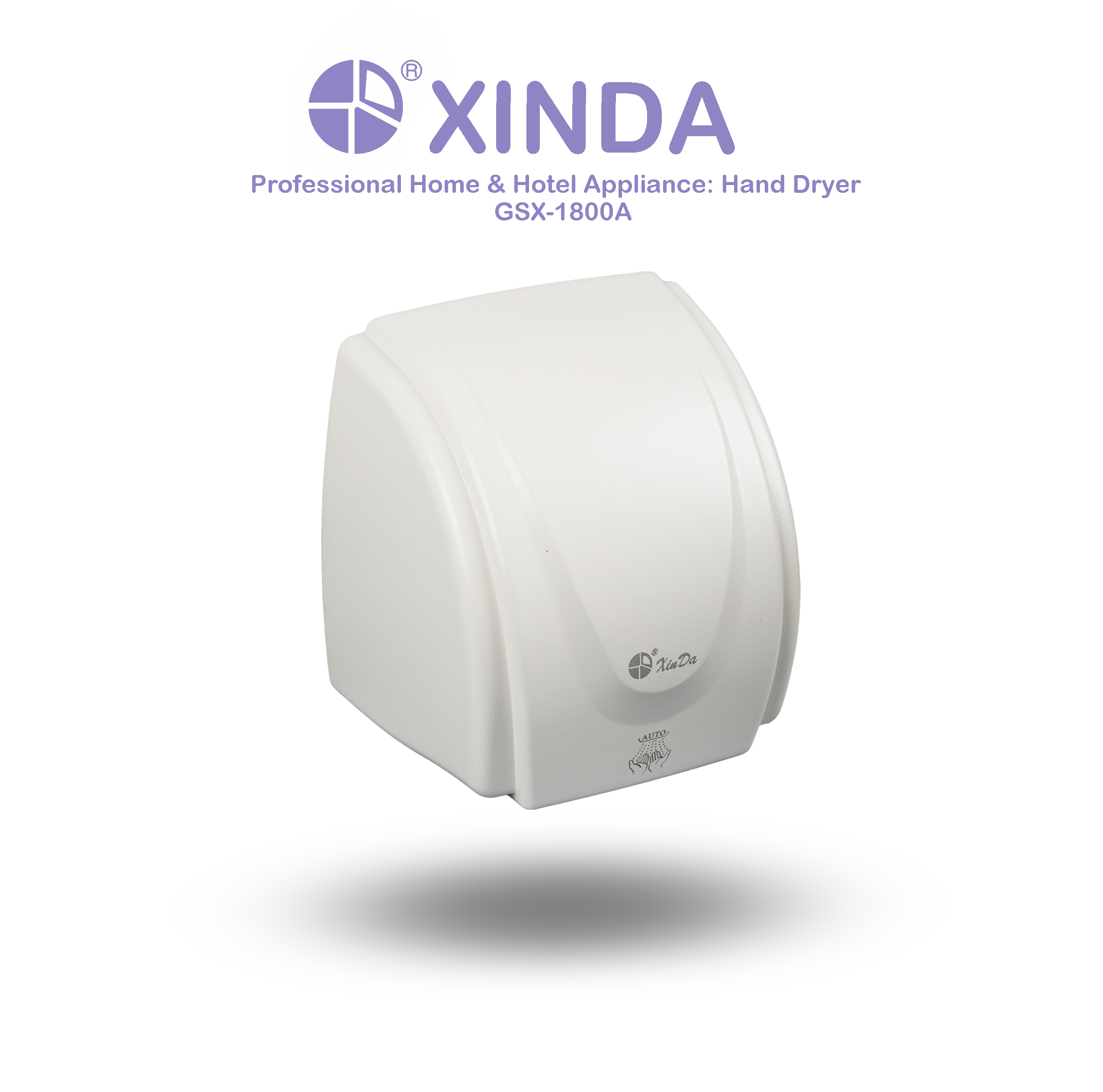 Профессиональная сушилка для рук с автоматическим датчиком XinDa GSX1800A Hotel, автоматическая белая пластиковая настенная сушилка для рук